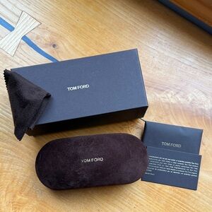 Tom Ford Suede Glasses Case in Rich Brown NWOT